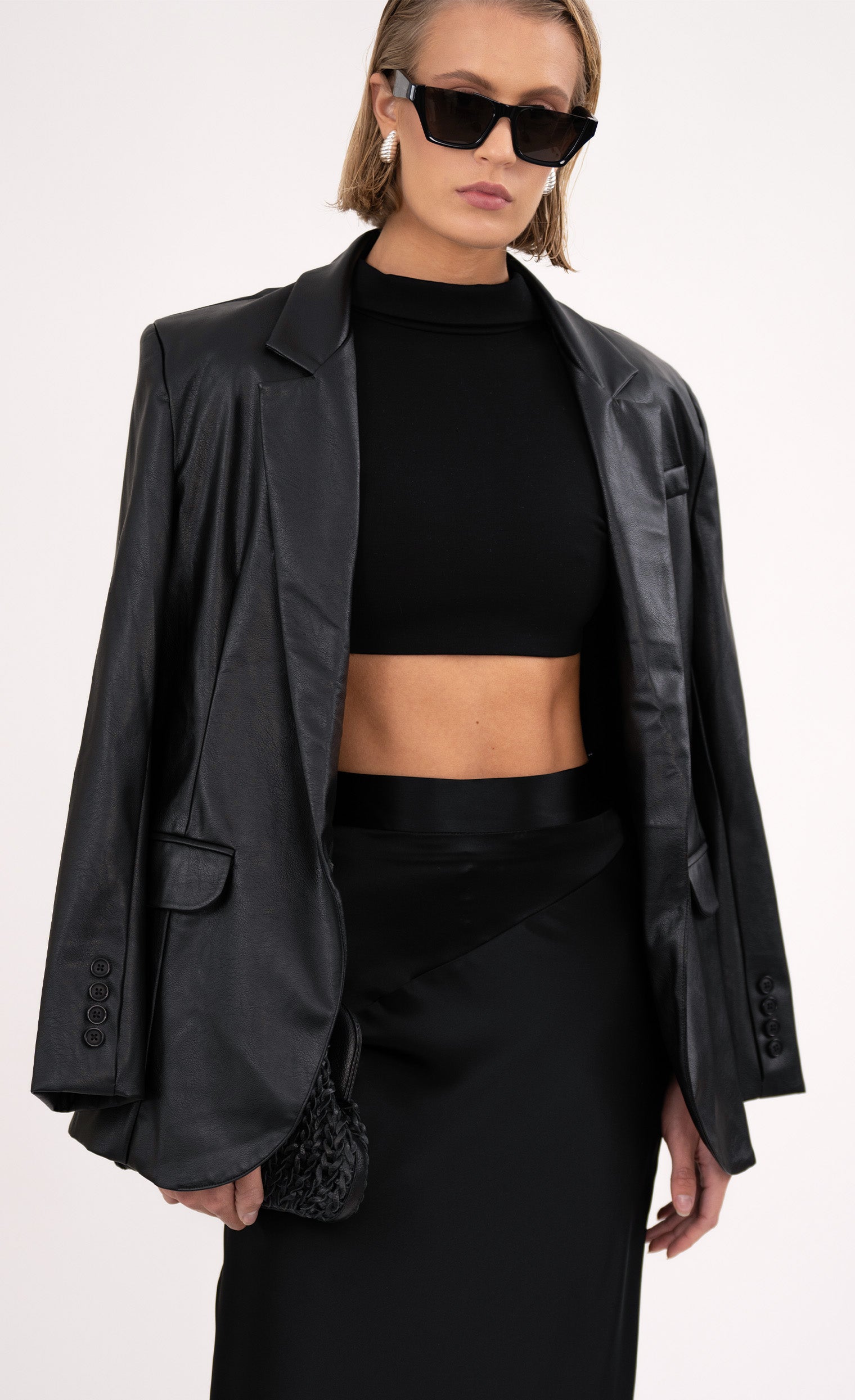 Farrell Leather Blazer Blazer Nonchalant Label