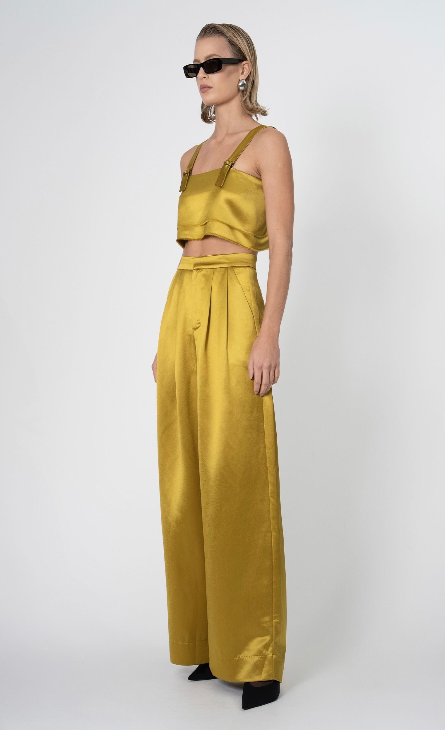 Astrid Crop - Ochre Crop Top Nonchalant Label