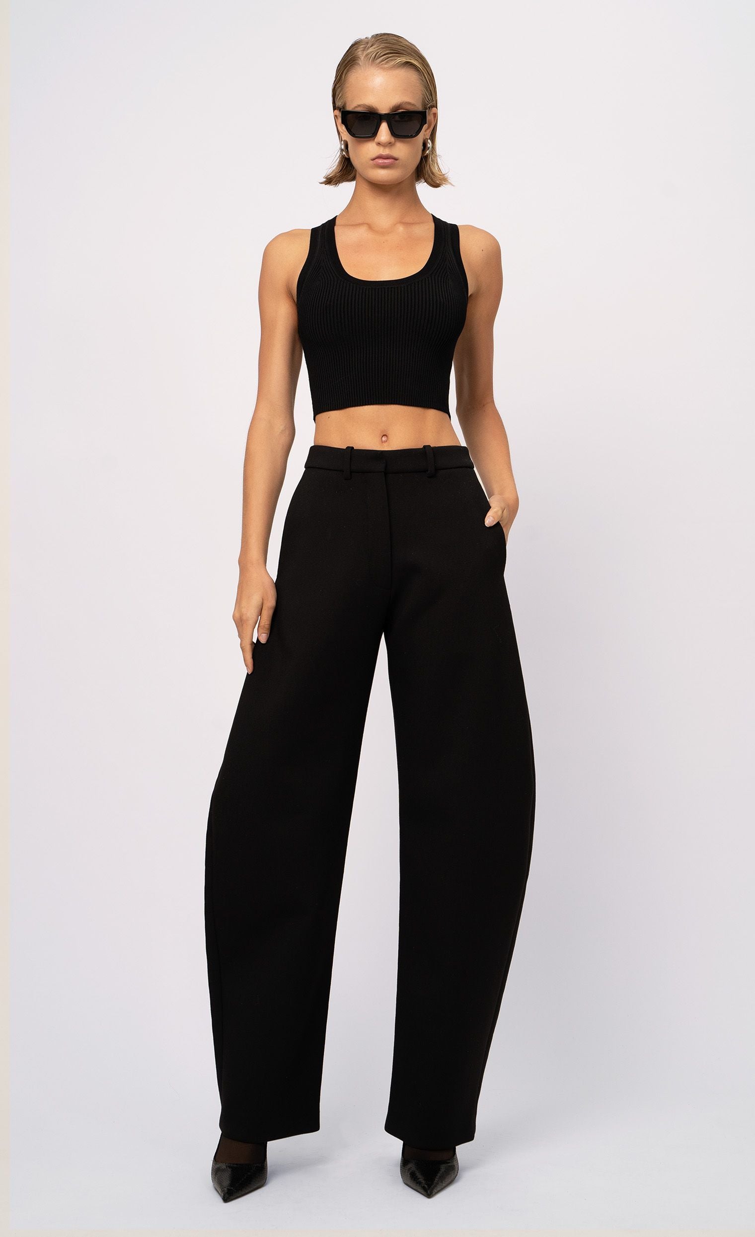 Eve Crop - Black Top Nonchalant Label