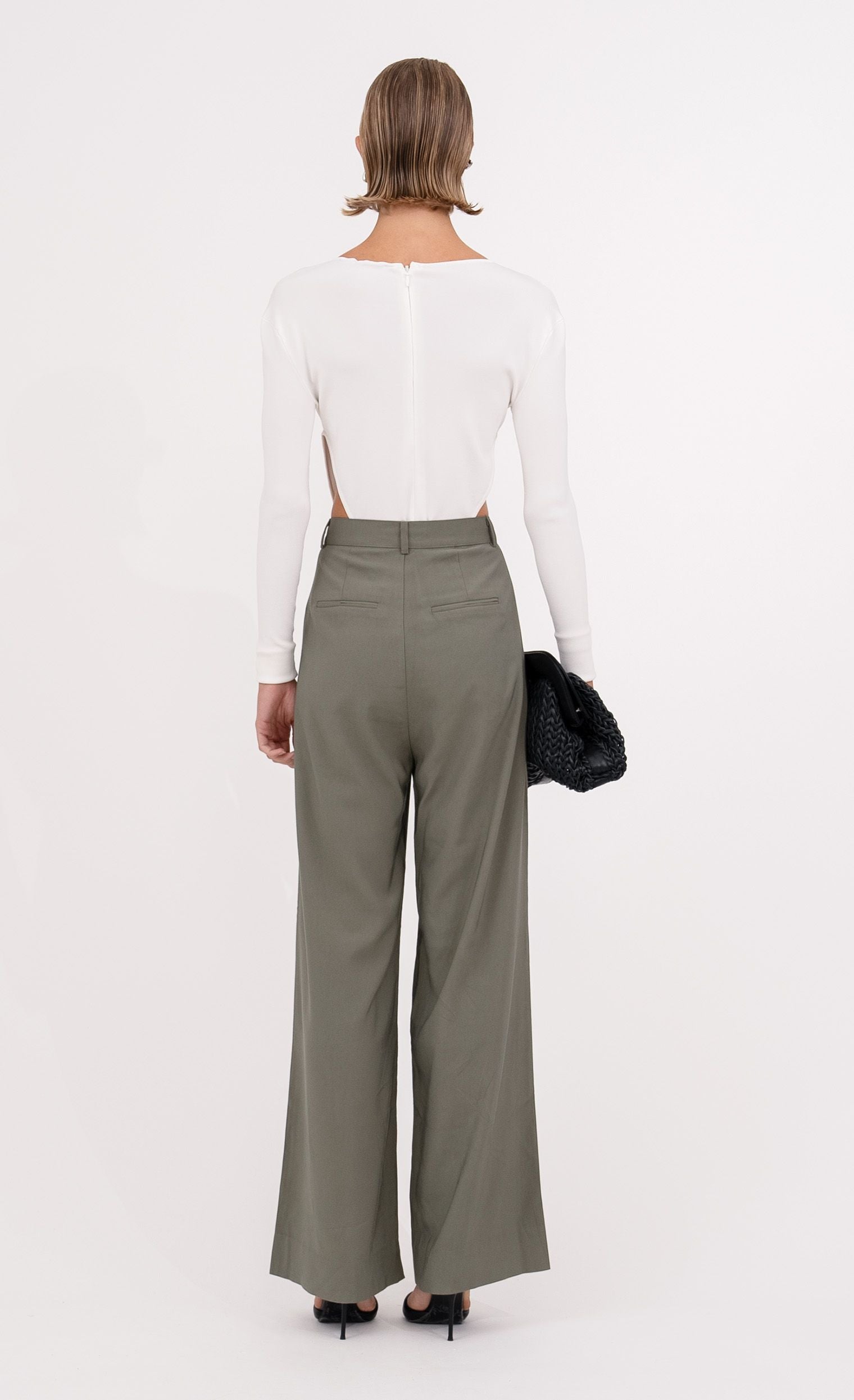Fabi Wide Leg Pant - Olive nonchalantlabel