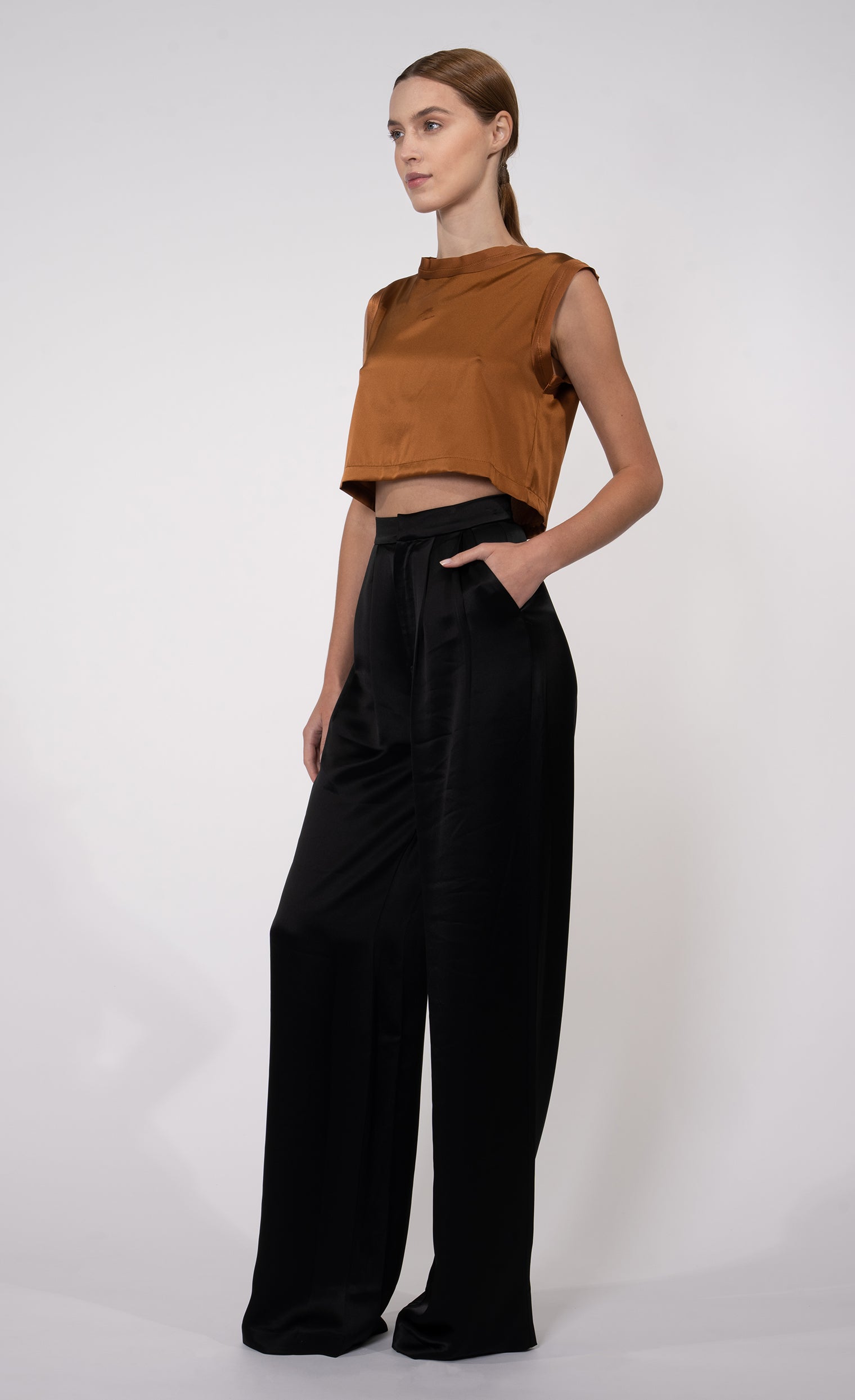 Mel Crop - Brown Top nonchalantlabel