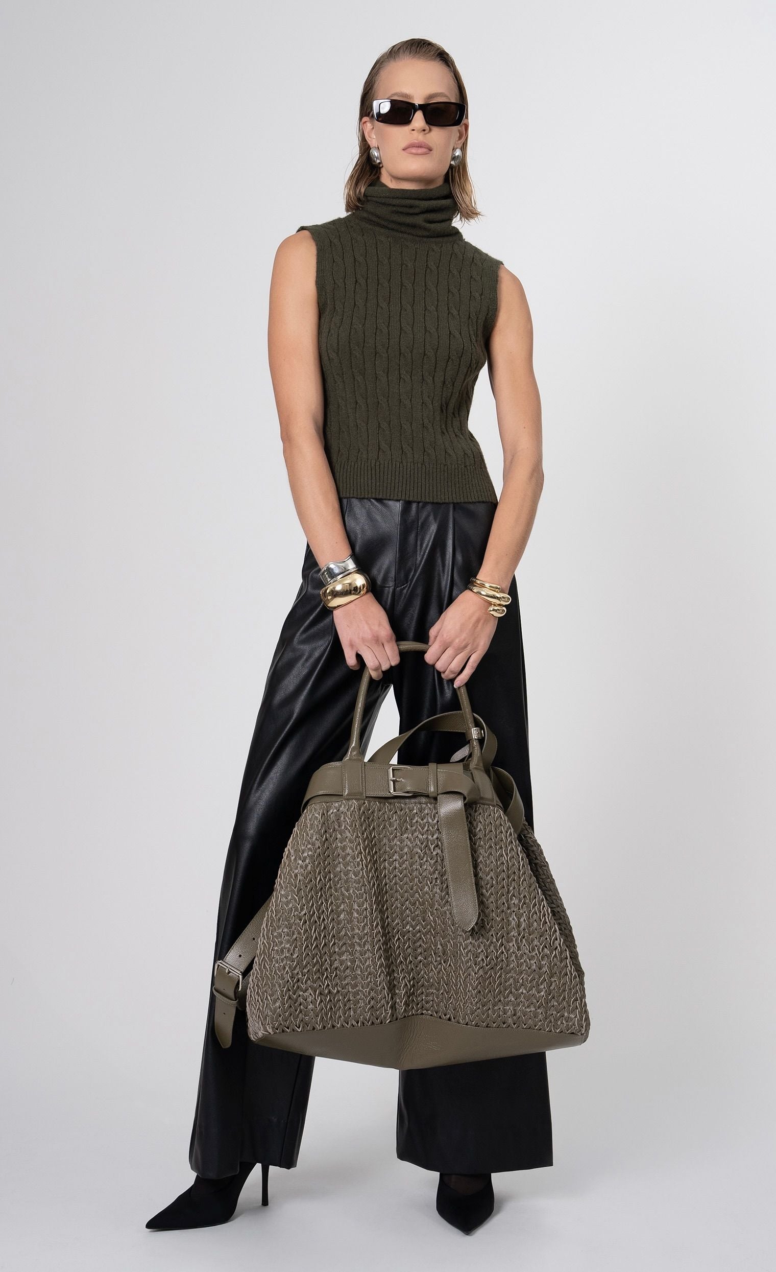 Milo Tote - Army Green Bag Nonchalant Label