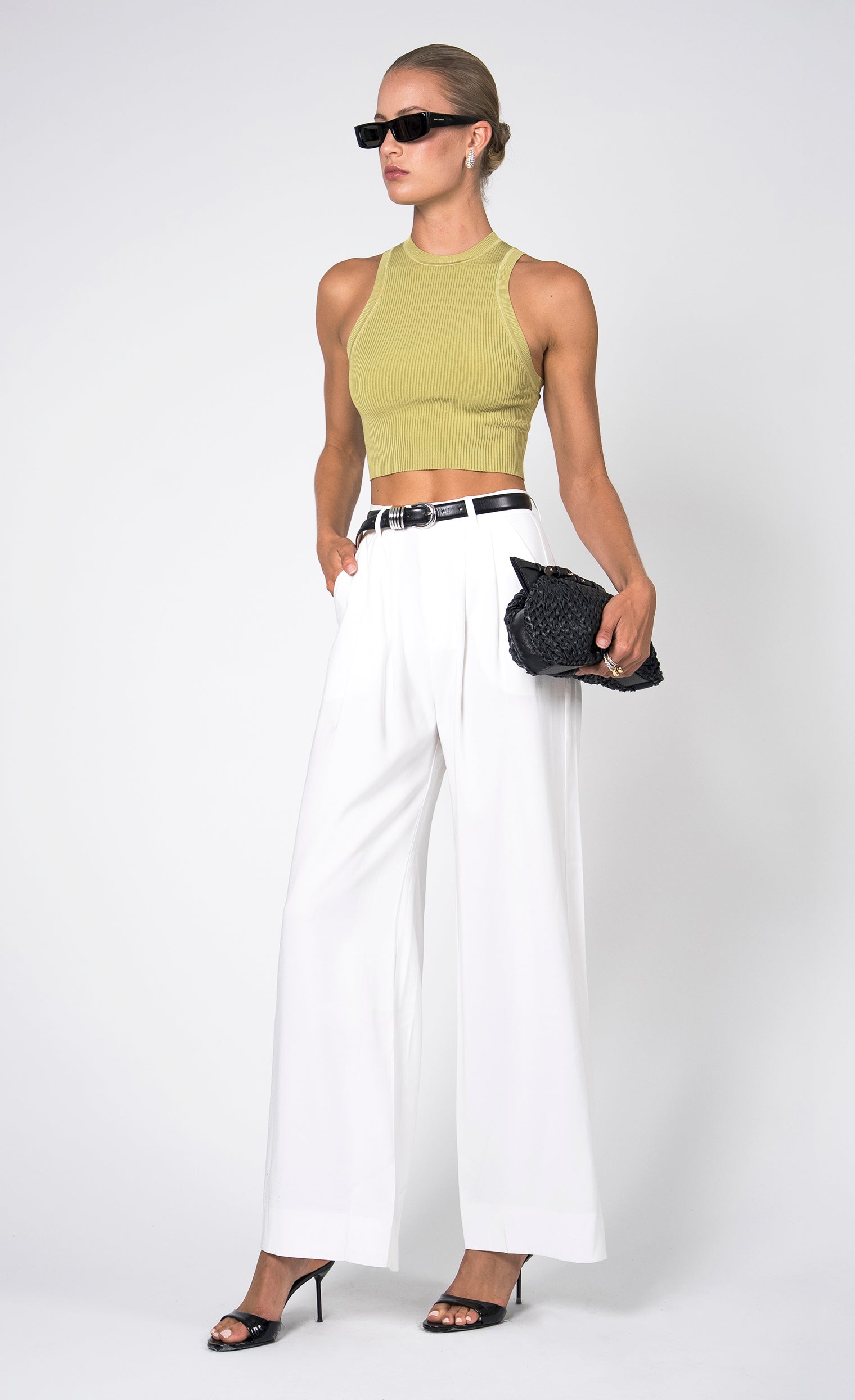 Mia Tank - Soft Green Top Nonchalant Label