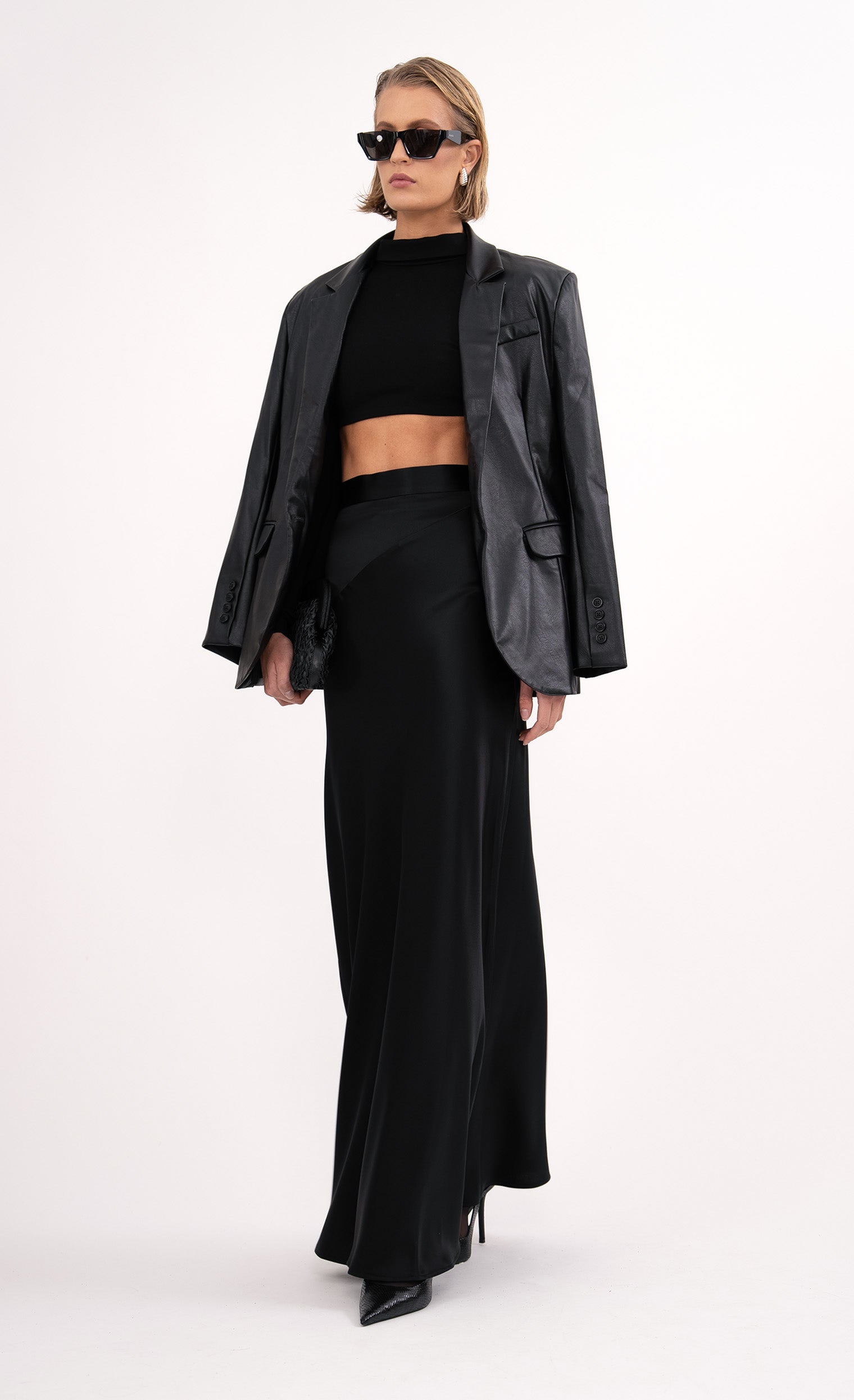 Farrell Leather Blazer Blazer Nonchalant Label