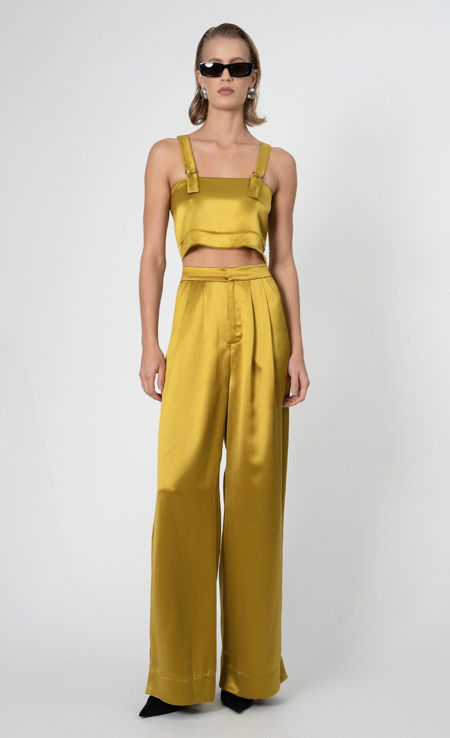 Astrid Crop - Ochre Crop Top Nonchalant Label