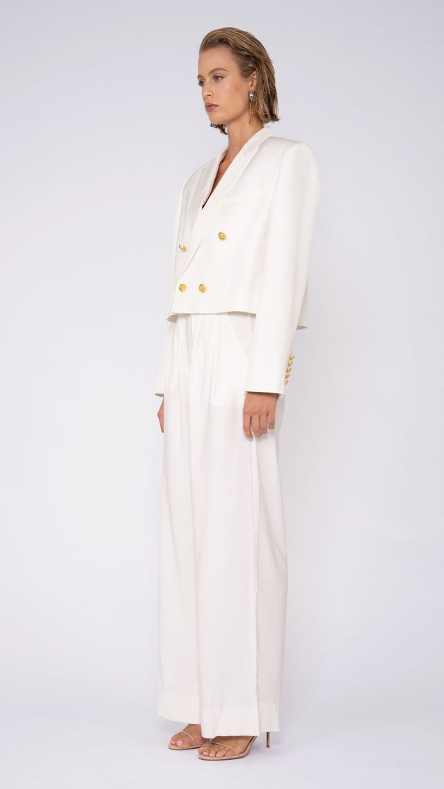 Alana Cropped Blazer Top Nonchalant Label
