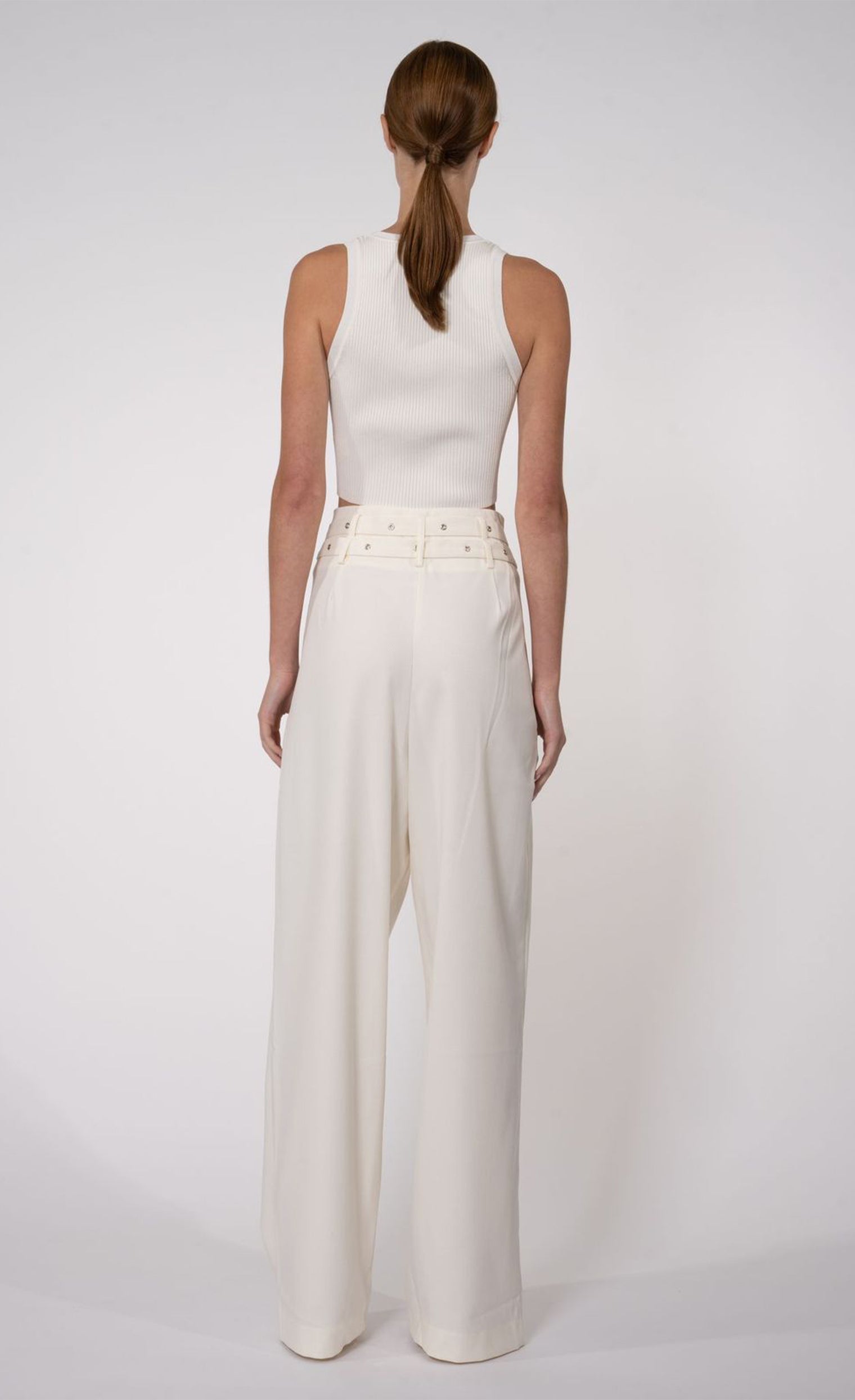 Eve Crop - White Top Nonchalant Label