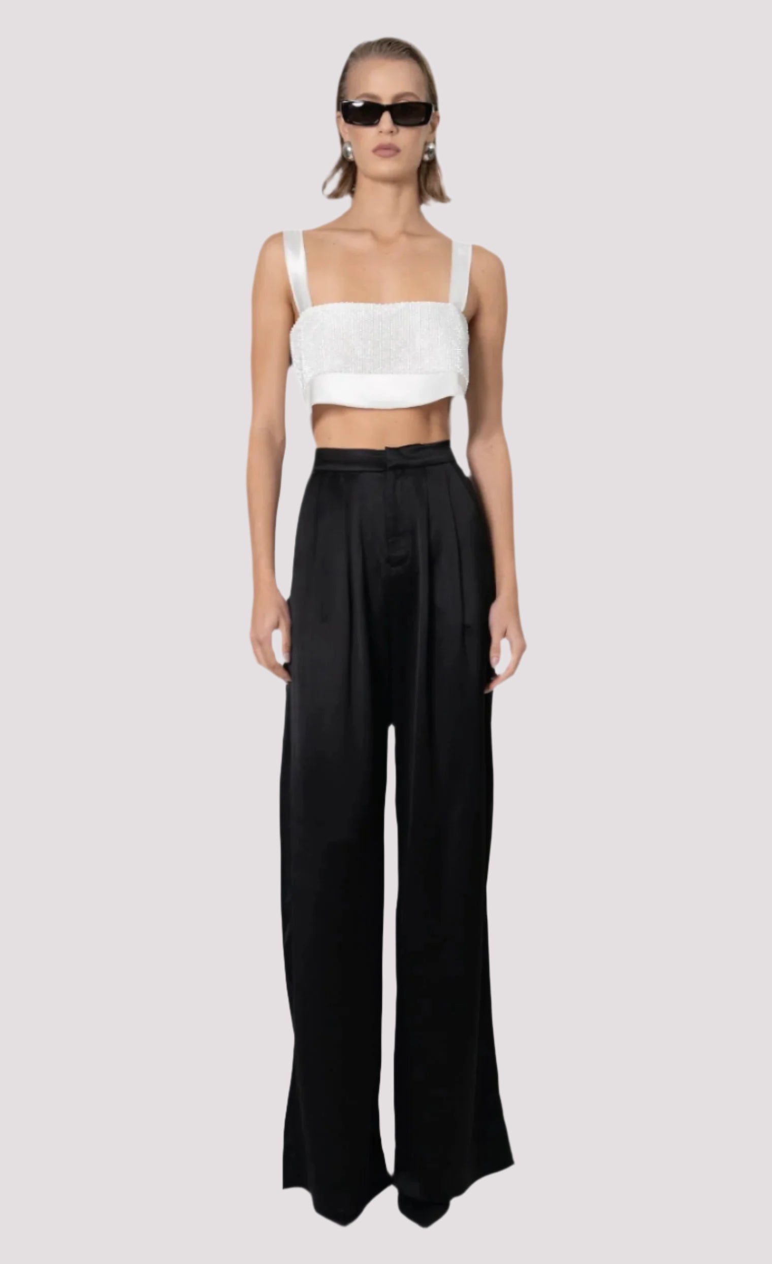 Capri Crop - White Top Nonchalant Label