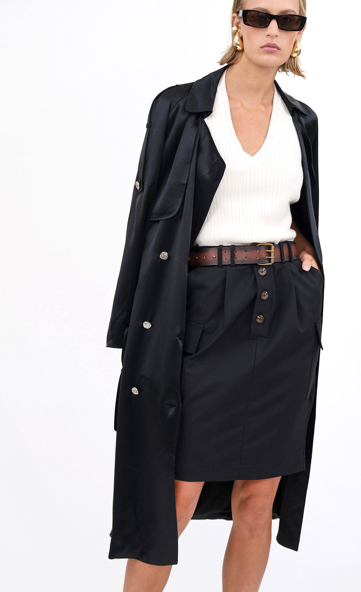 Violet Trench Trench Coat Nonchalant Label