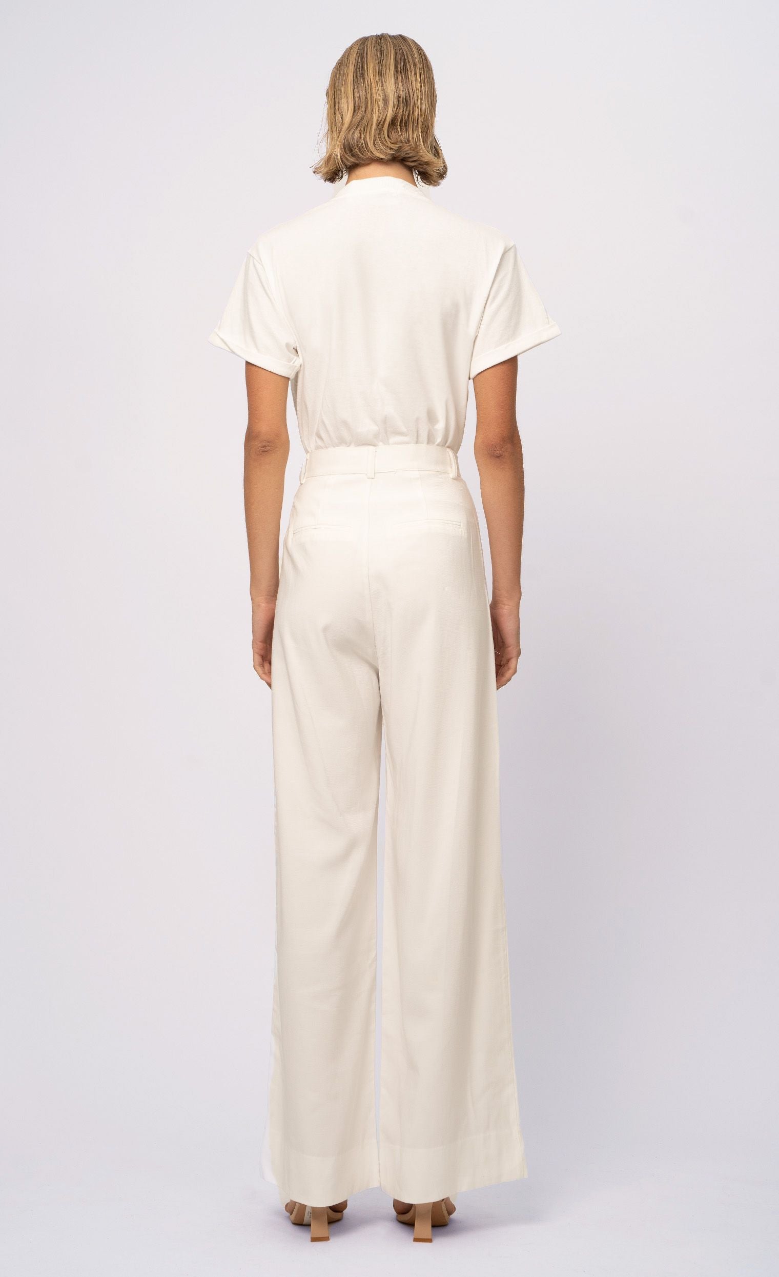 Fabi Wide Leg Pant - White nonchalantlabel