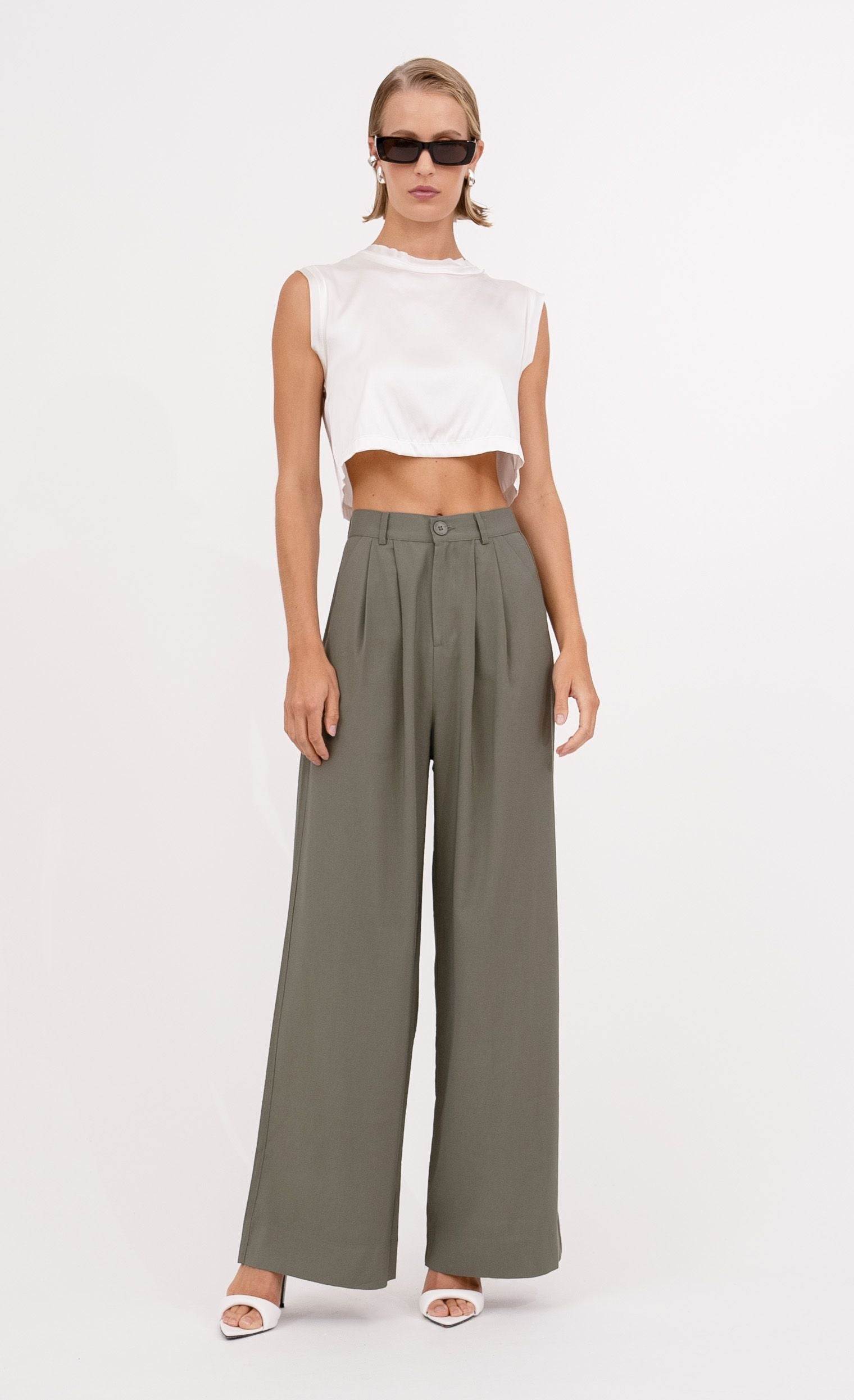 Mel Crop Top - Ivory Top nonchalantlabel