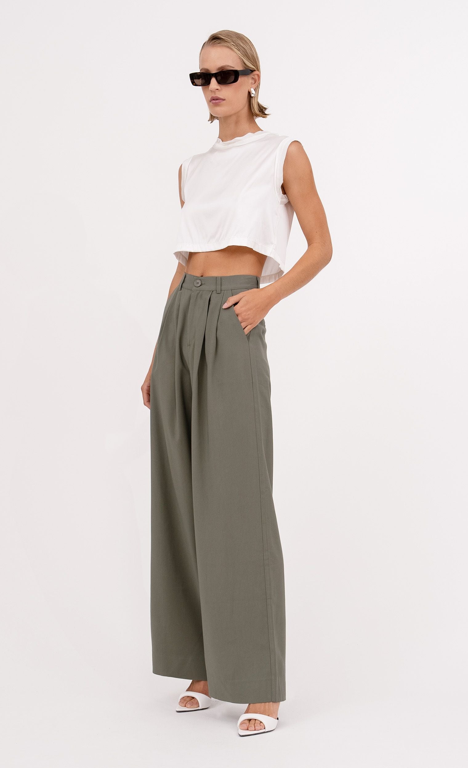 Mel Crop Top - Ivory Top nonchalantlabel