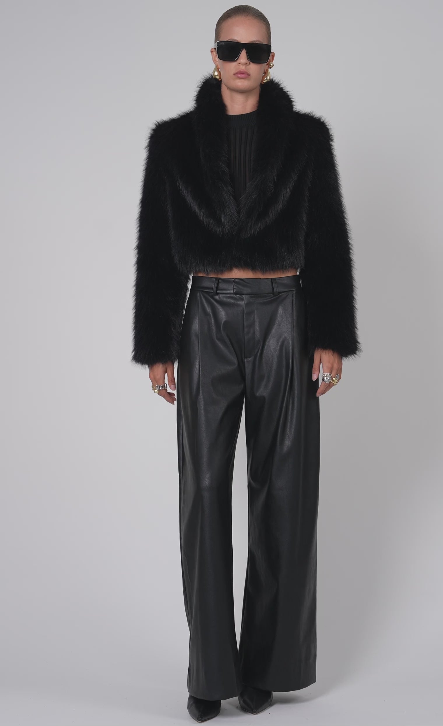 Uma Faux Fur Jacket - Black – Nonchalant Label
