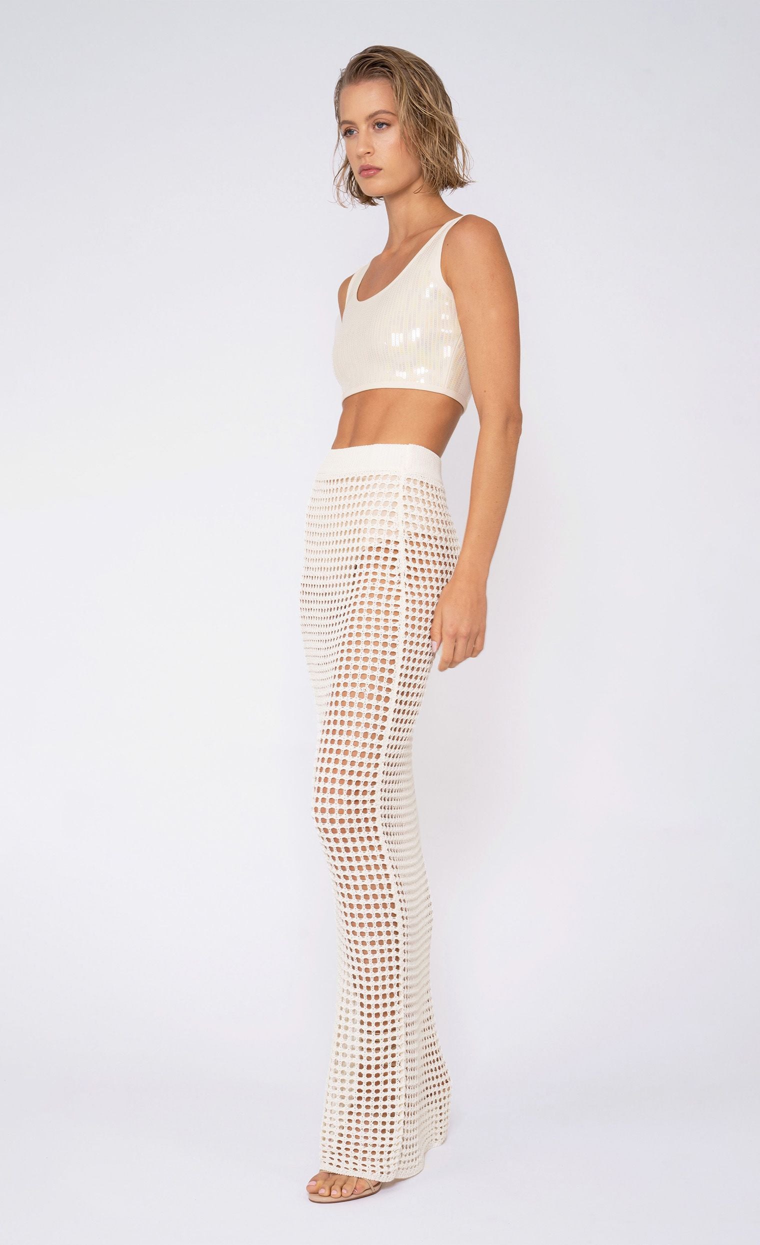 Brianna Maxi Skirt - Ivory Skirt Nonchalant Label
