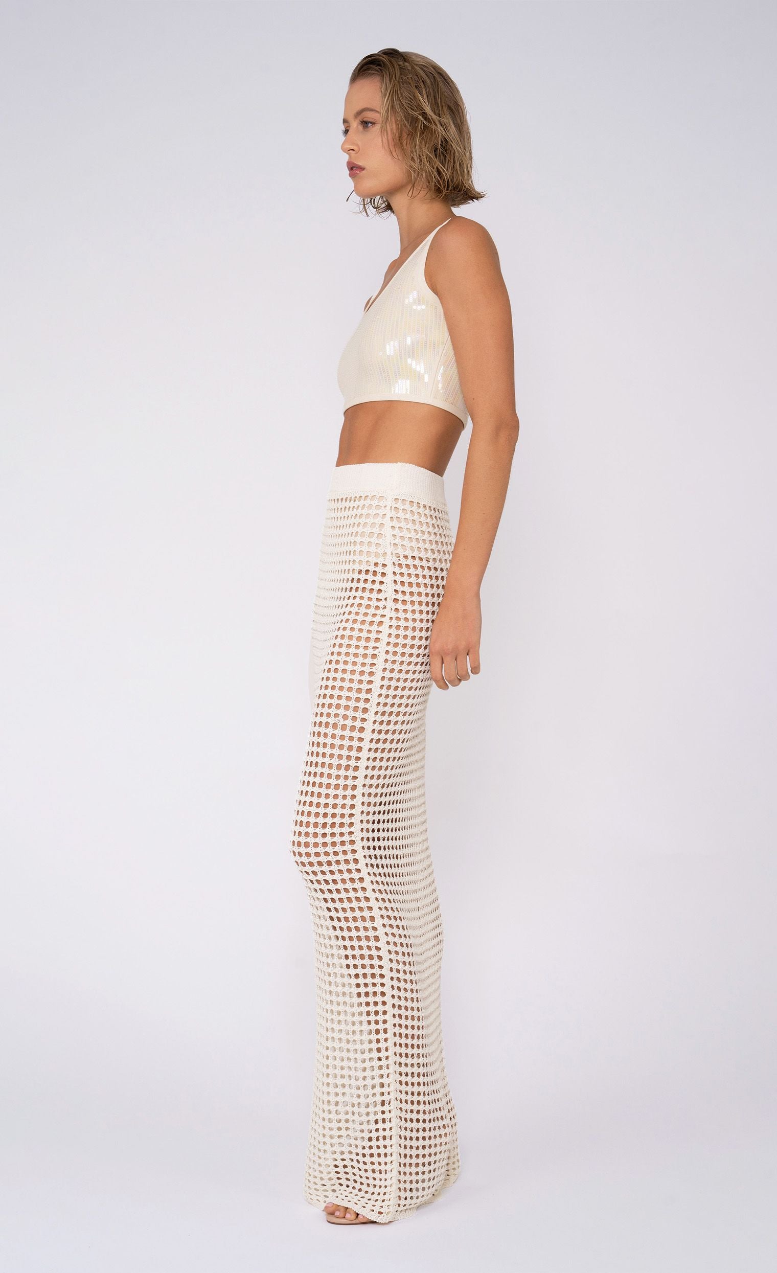 Brianna Maxi Skirt - Ivory Skirt Nonchalant Label