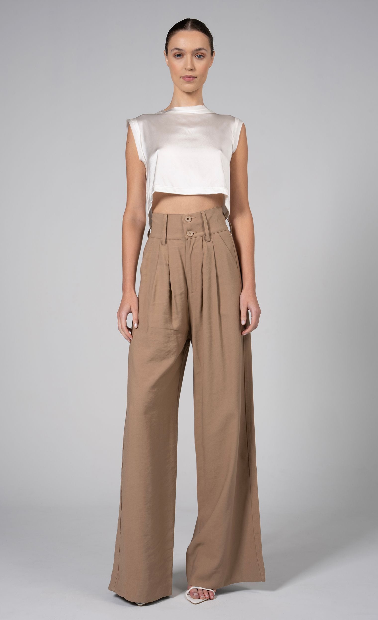 Mel Crop Top - Ivory Top nonchalantlabel