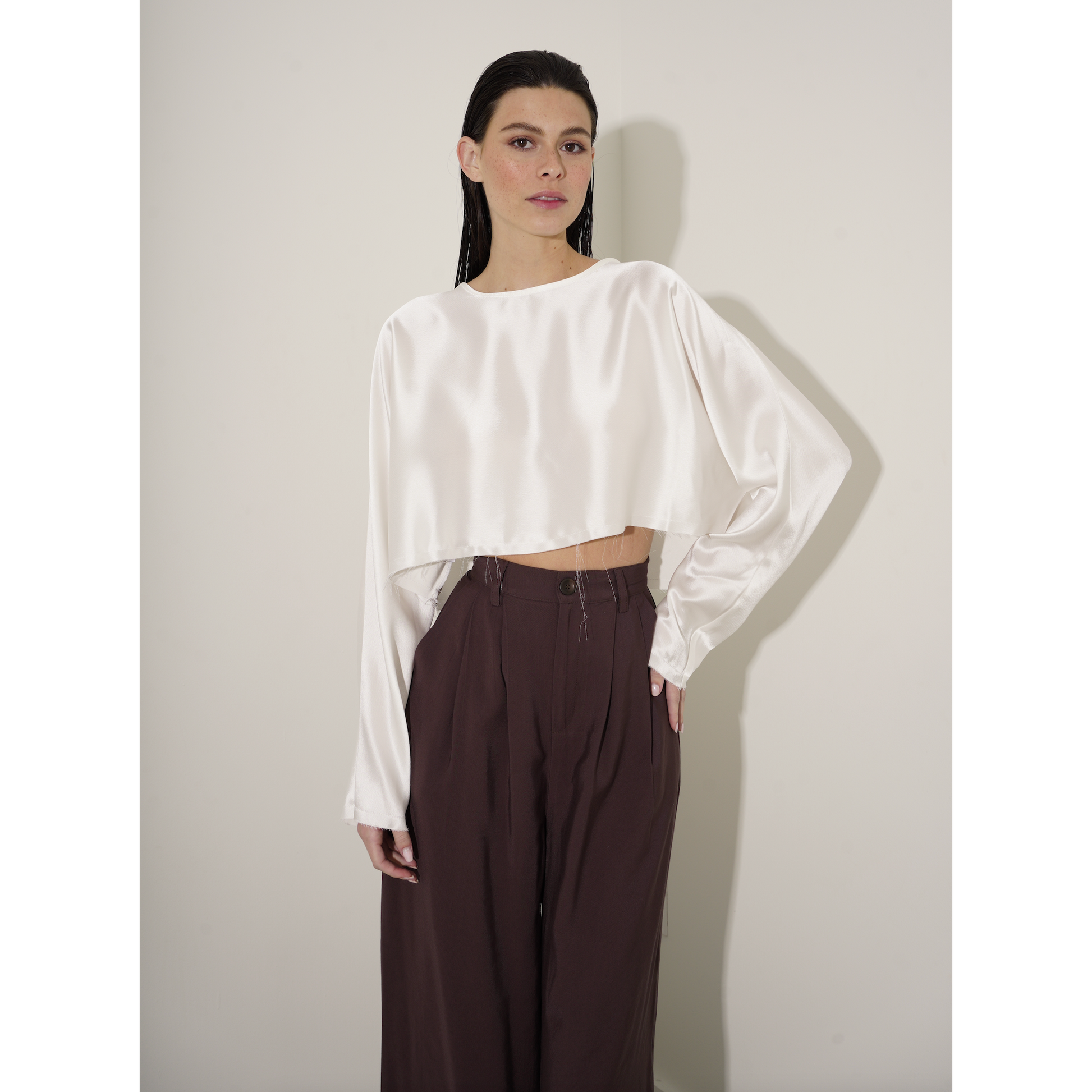Emilia Crop - Off White Top nonchalantlabel