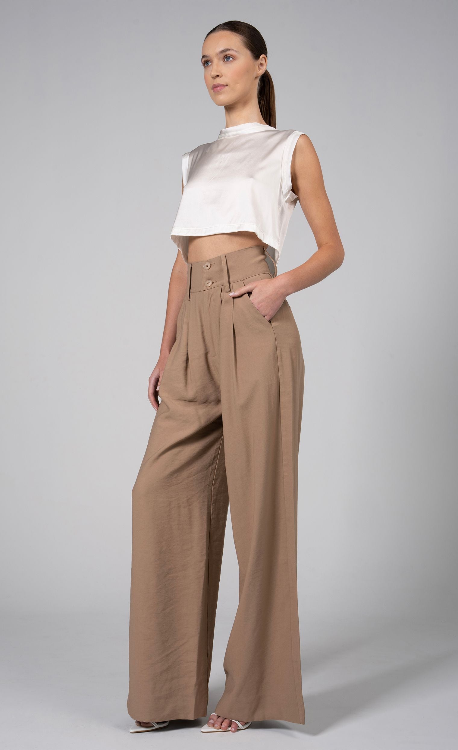 Mel Crop Top - Ivory Top nonchalantlabel