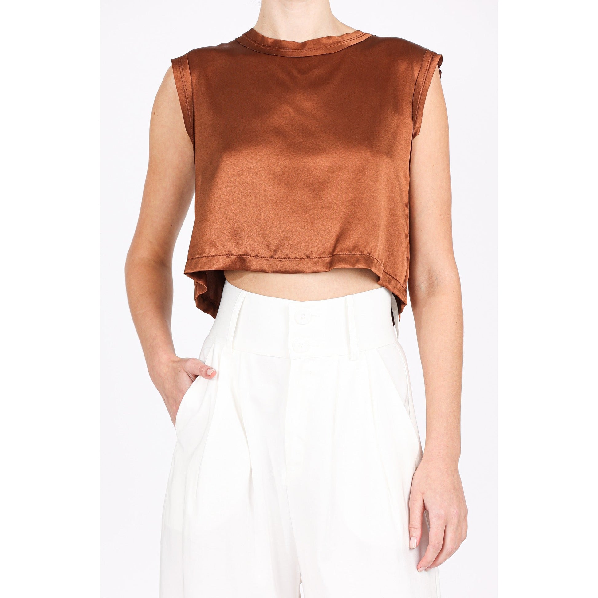 Mel Crop - Brown Top nonchalantlabel