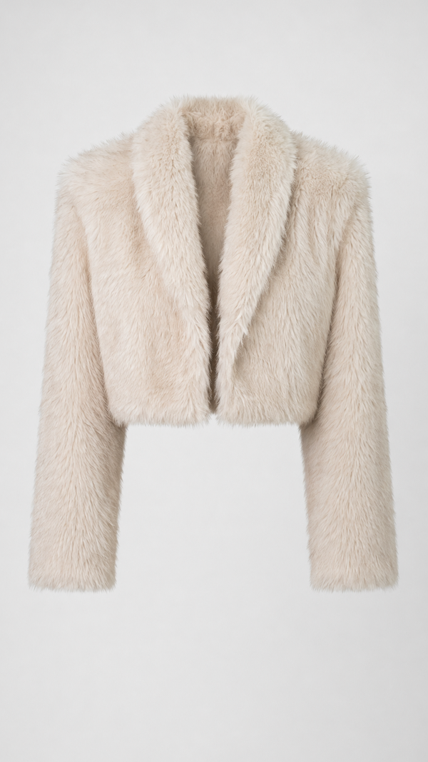 Uma Faux Fur Jacket - Ivory Jacket Nonchalant Label