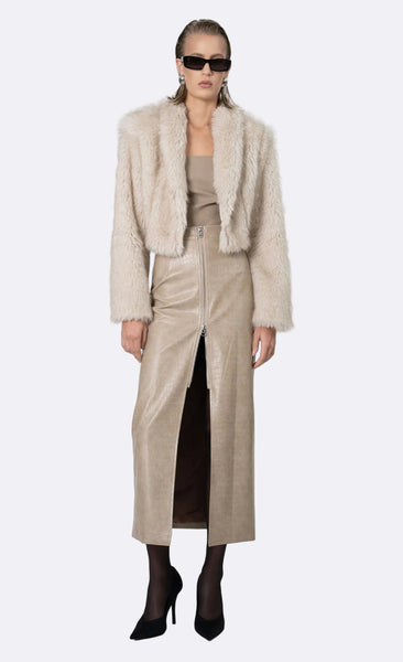 Uma Faux Fur Jacket - Ivory – Nonchalant Label
