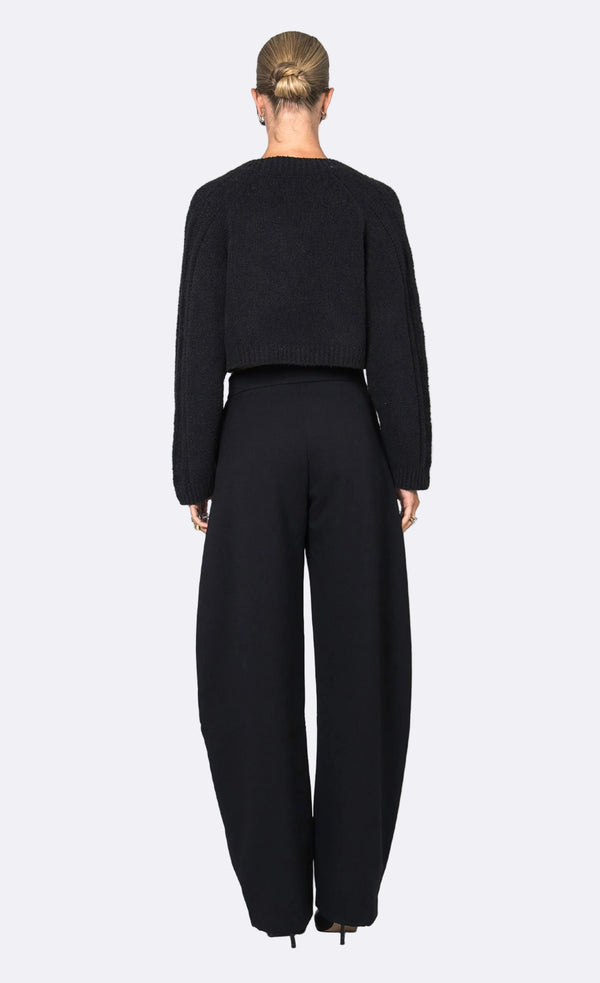 Sam Crop Sweater - Black Top Nonchalant Label