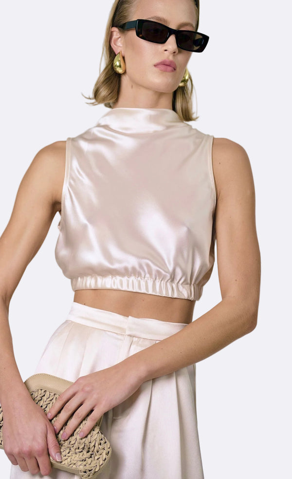 Reese Crop - Champagne Crop Top Nonchalant Label