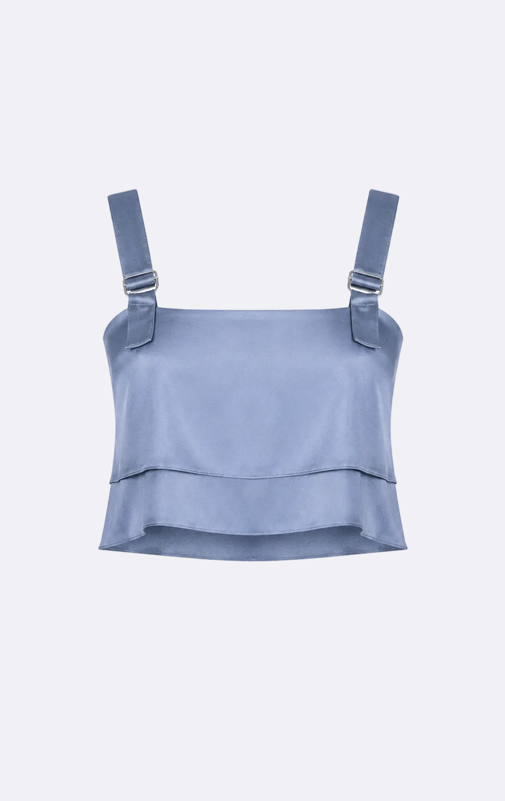 Astrid Crop - Steel Blue Crop Top Nonchalant Label
