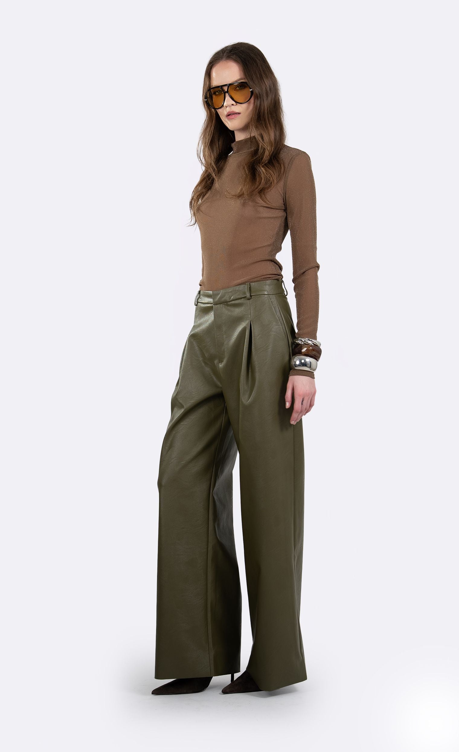 Salome Pant - Olive PANT Nonchalant Label