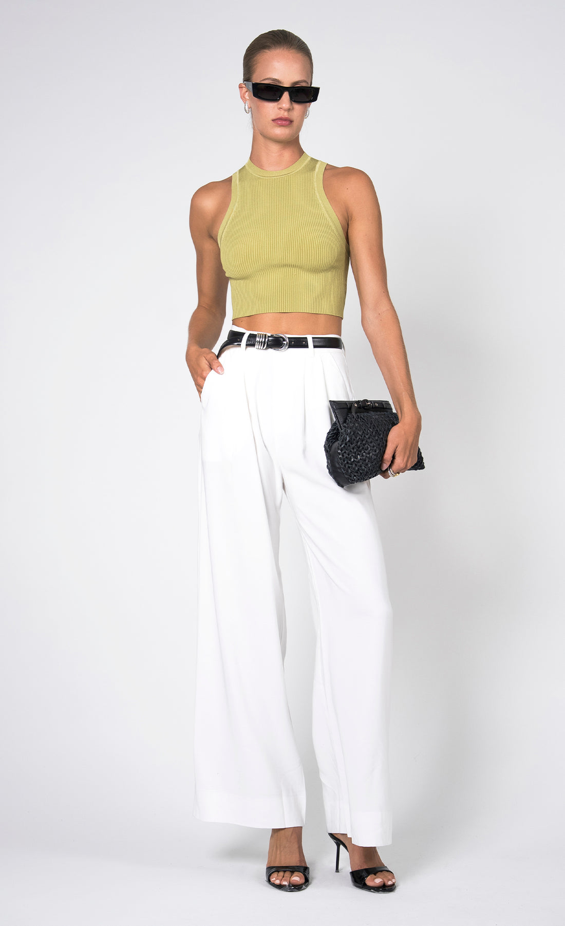 Fabi Wide Leg Pant - White nonchalantlabel