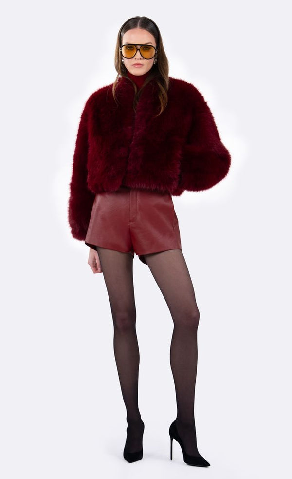 Daphne Faux Fur Jacket - Ruby Jacket Nonchalant Label