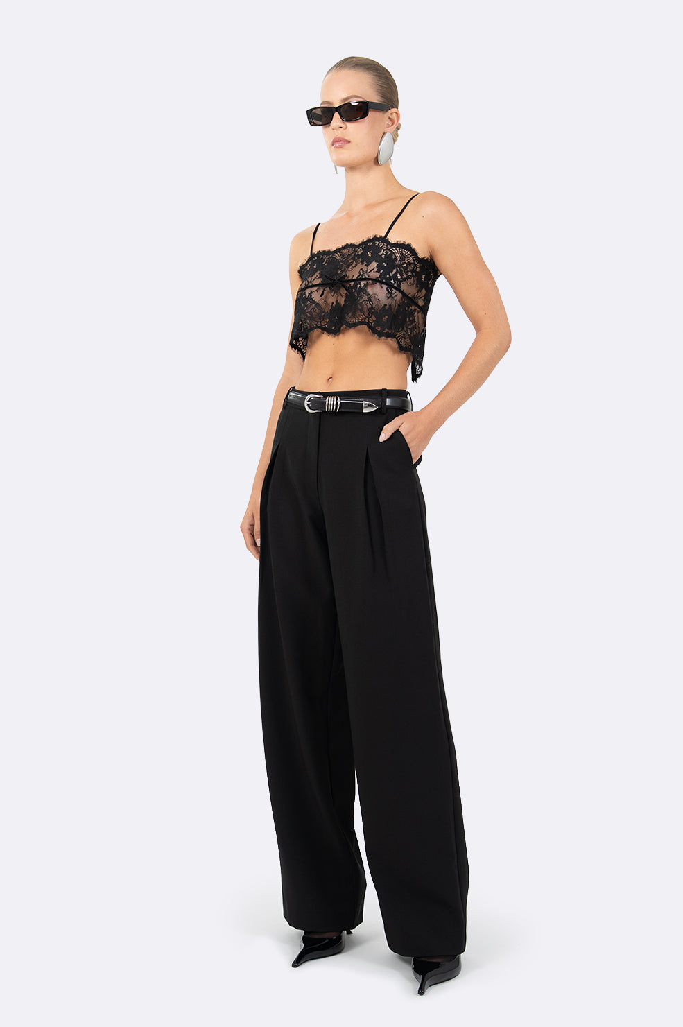 Clarissa Crop - Black Crop Top Nonchalant Label