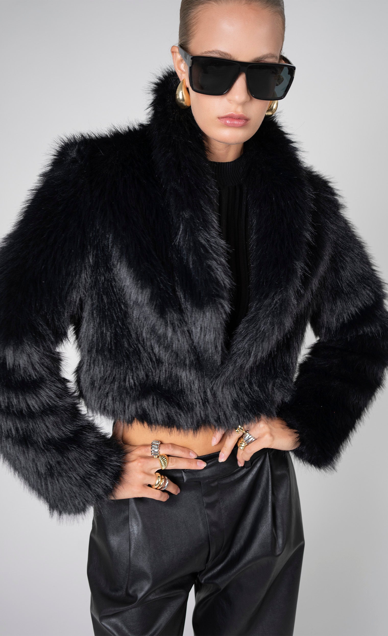 Uma Faux Fur Jacket - Black Jacket Nonchalant Label
