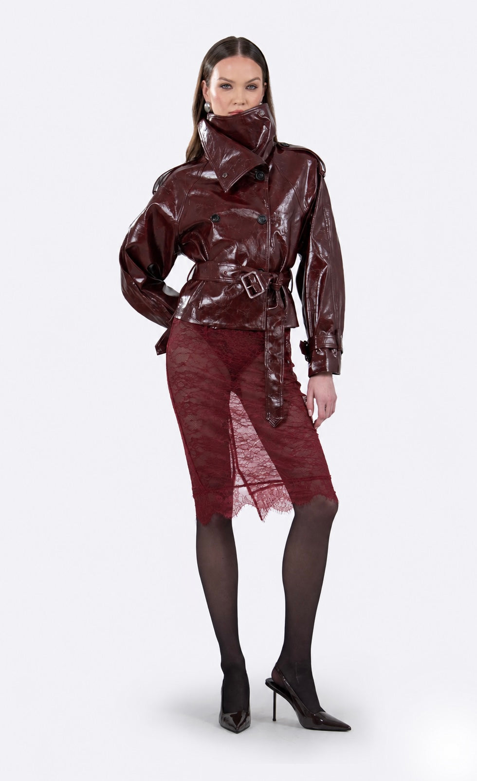 Stella Midi Skirt - Ruby Skirt Nonchalant Label