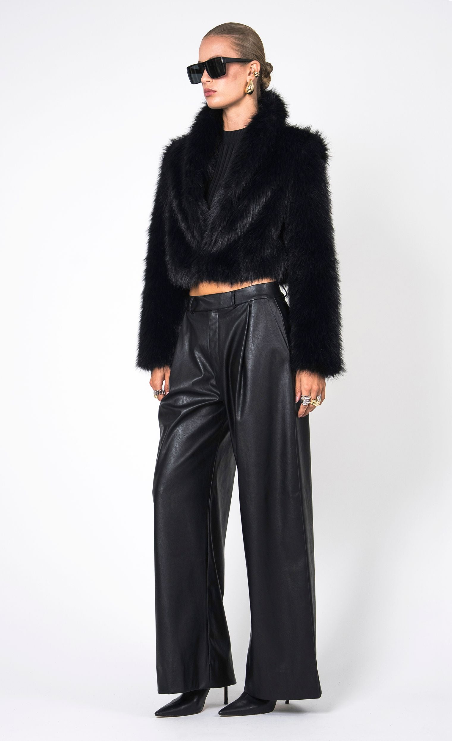 Uma Faux Fur Jacket - Black Jacket Nonchalant Label
