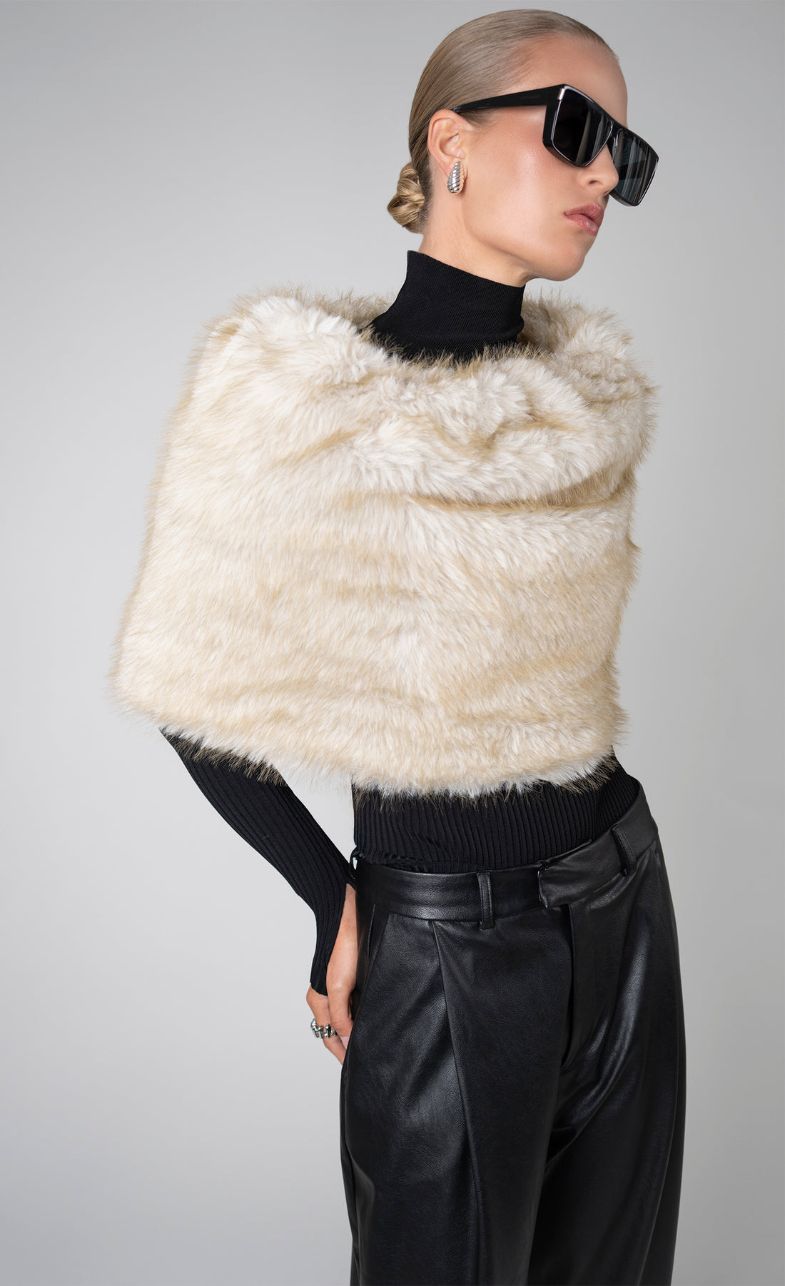 Pascale Faux Fur Shawl Shawl Nonchalant Label