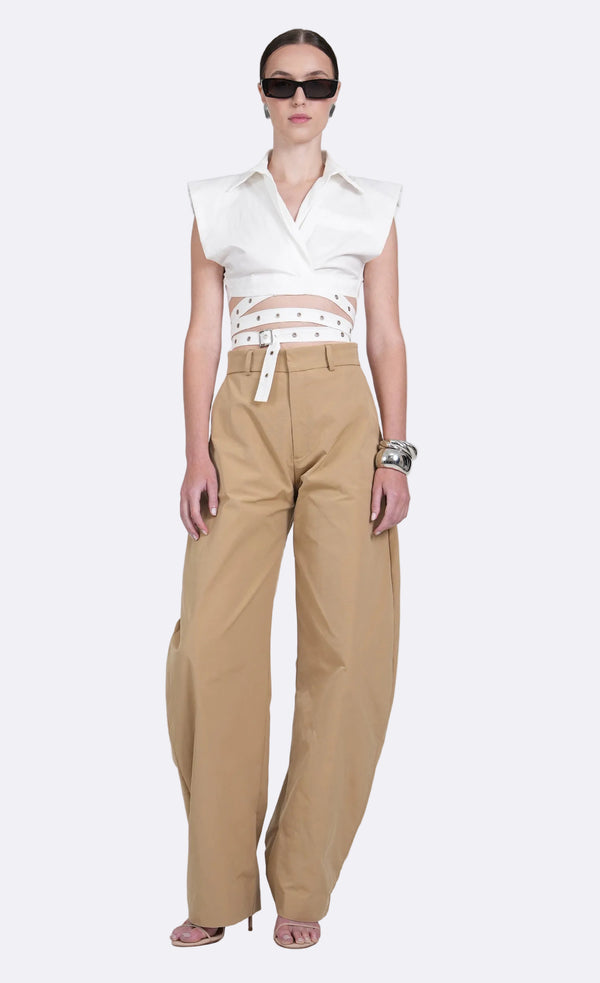 Terry Crop Crop Top Nonchalant Label