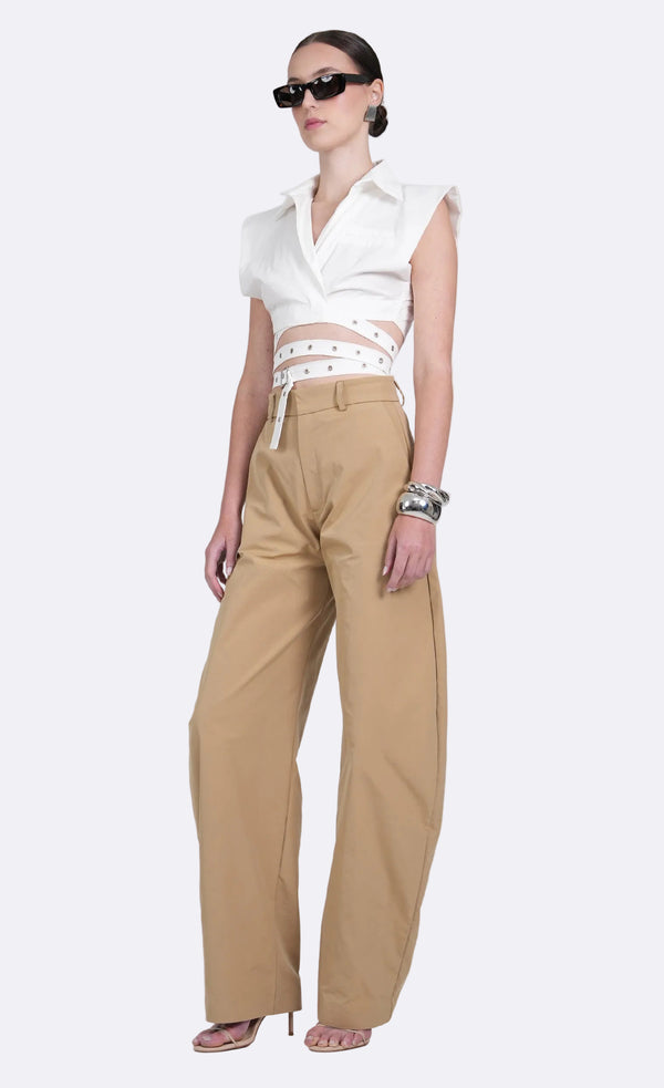 Terry Crop Crop Top Nonchalant Label