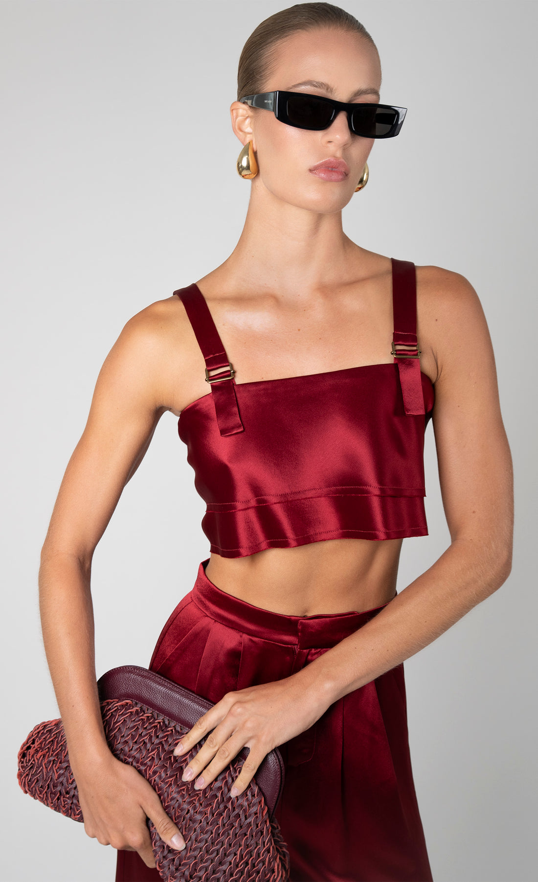 Astrid Crop - Bordeaux Crop Top Nonchalant Label