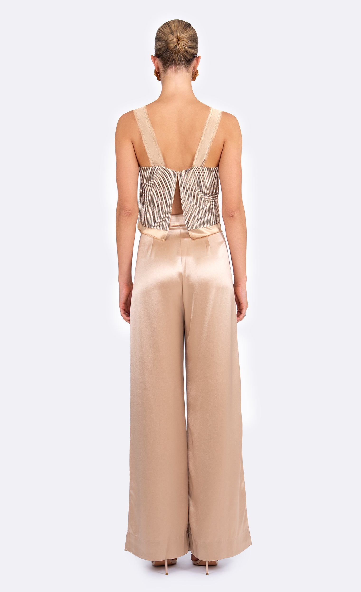 Catrina Jewel Tank - Sand Crop Top Nonchalant Label