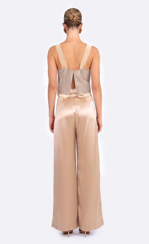 Catrina Jewel Tank - Sand Crop Top Nonchalant Label