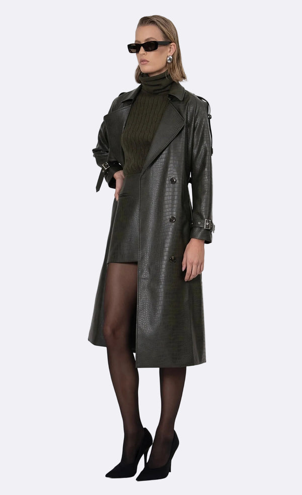 Adrian Trench Trench Coat Nonchalant Label