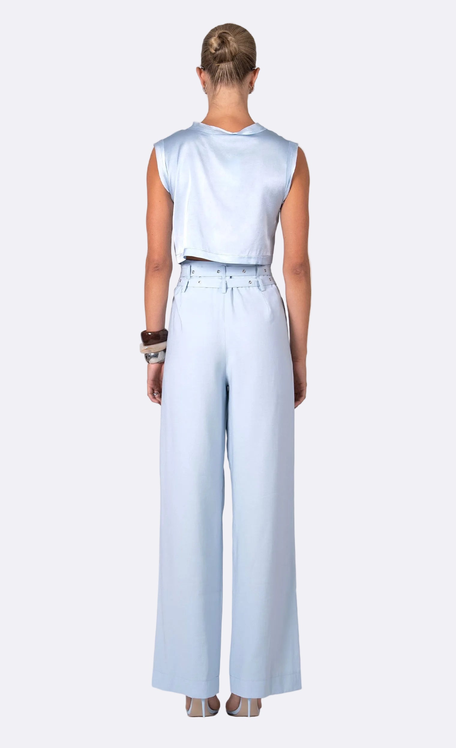 Mel Crop - Baby Blue Top Nonchalant Label