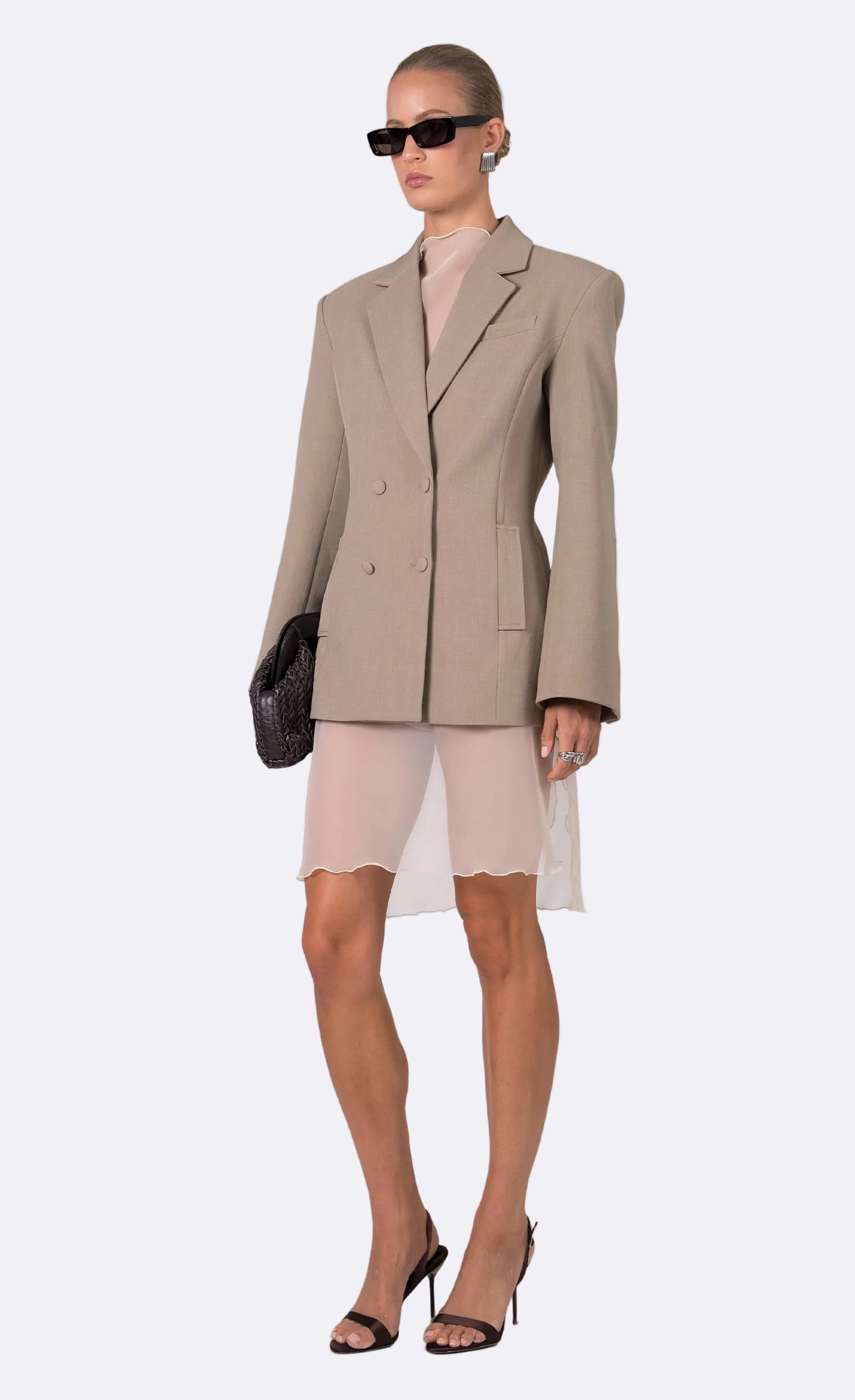 Aveline Blazer - Taupe Blazer Nonchalant Label