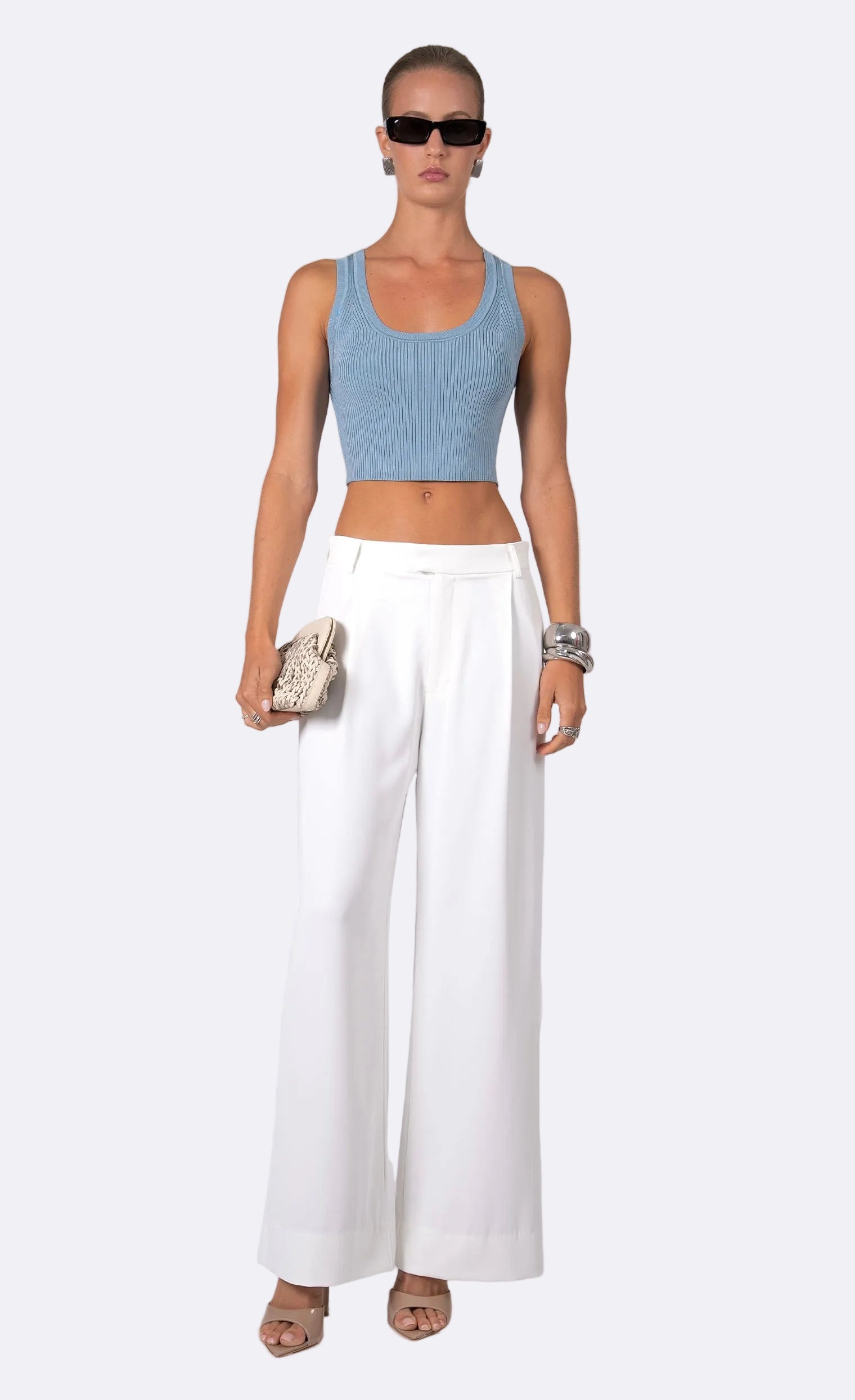 Eve Crop - Blue Top Nonchalant Label