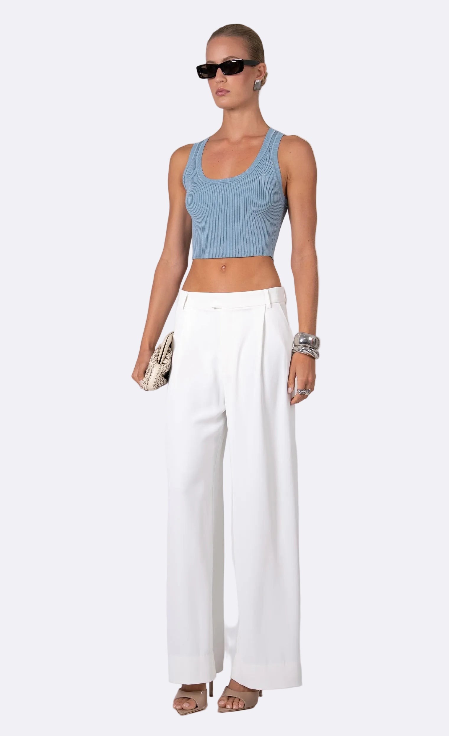 Eve Crop - Blue Top Nonchalant Label
