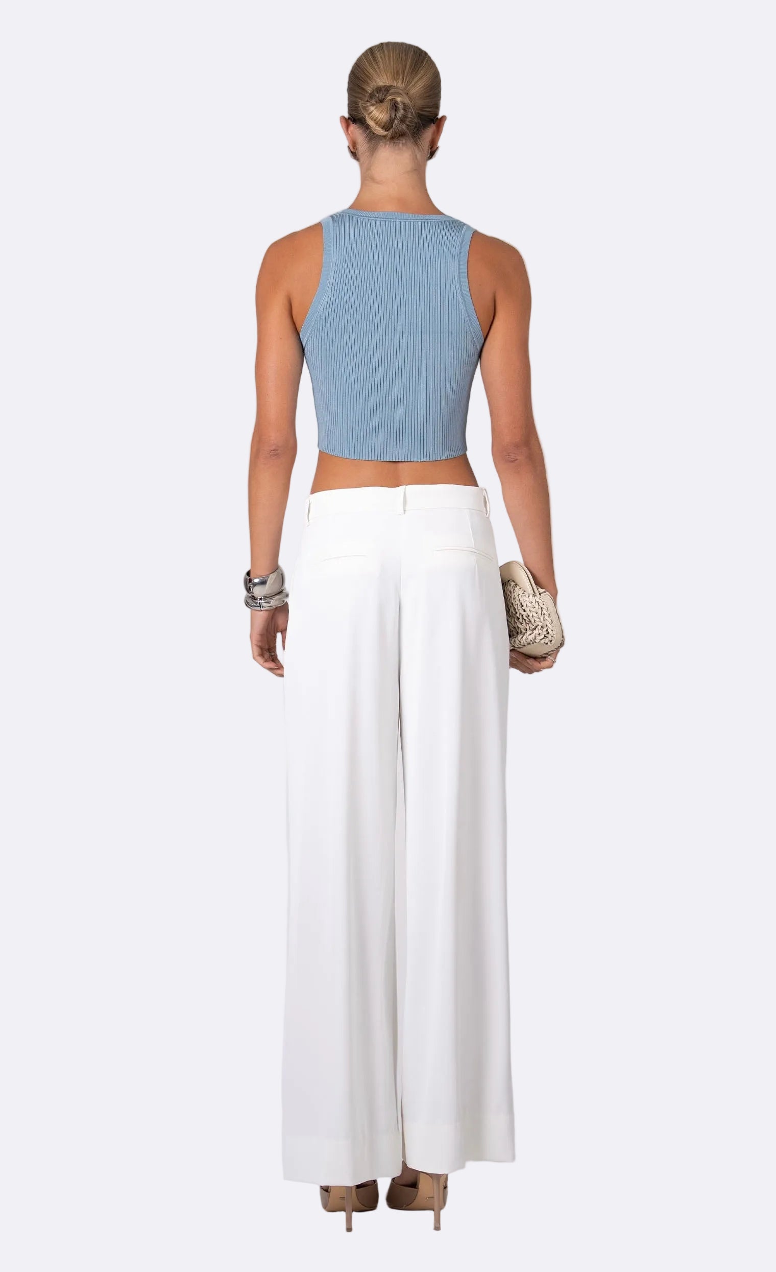 Eve Crop - Blue Top Nonchalant Label
