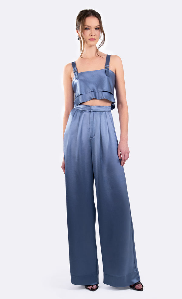 Astrid Crop - Steel Blue Crop Top Nonchalant Label