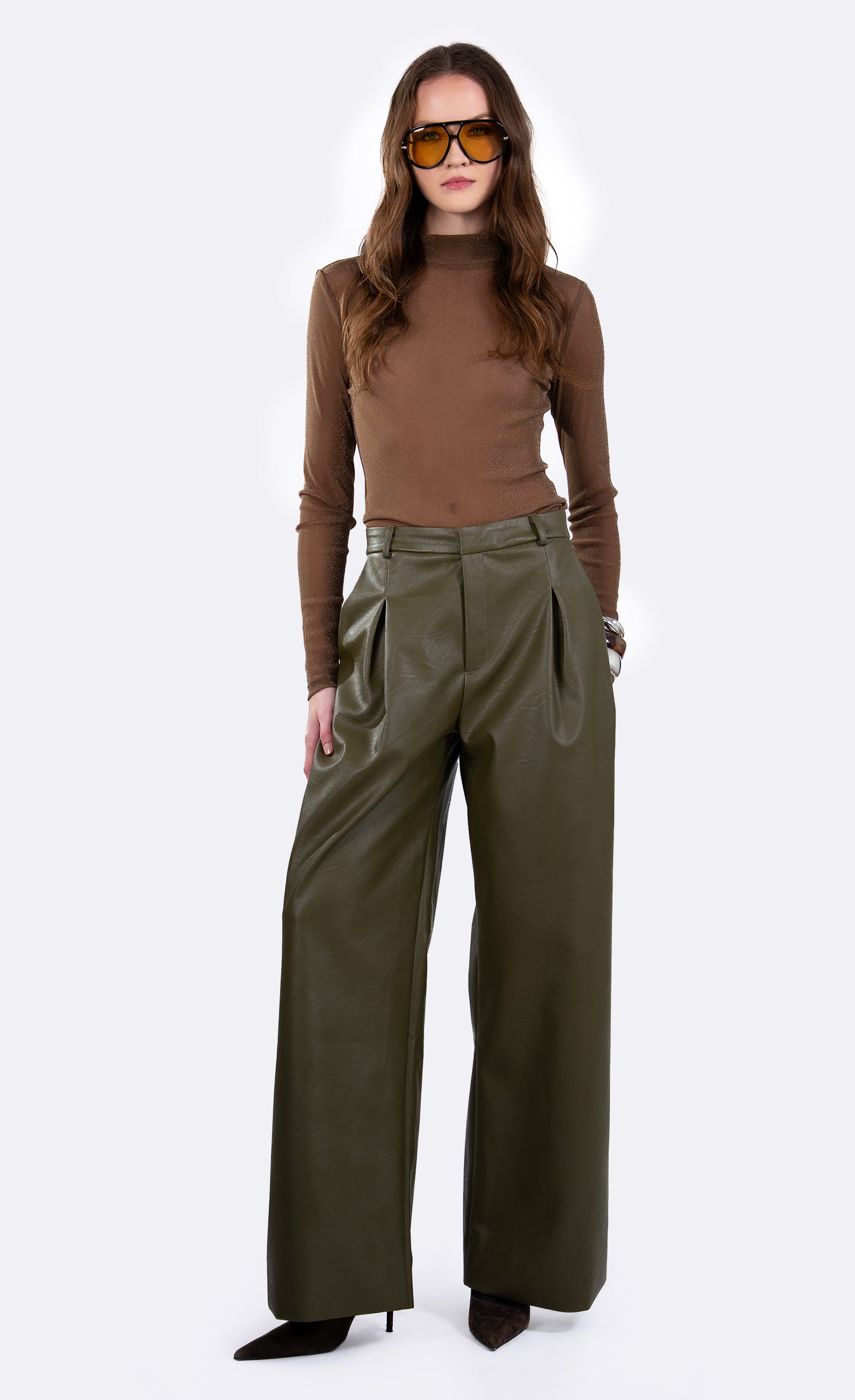Callie Top - Brown Top Nonchalant Label