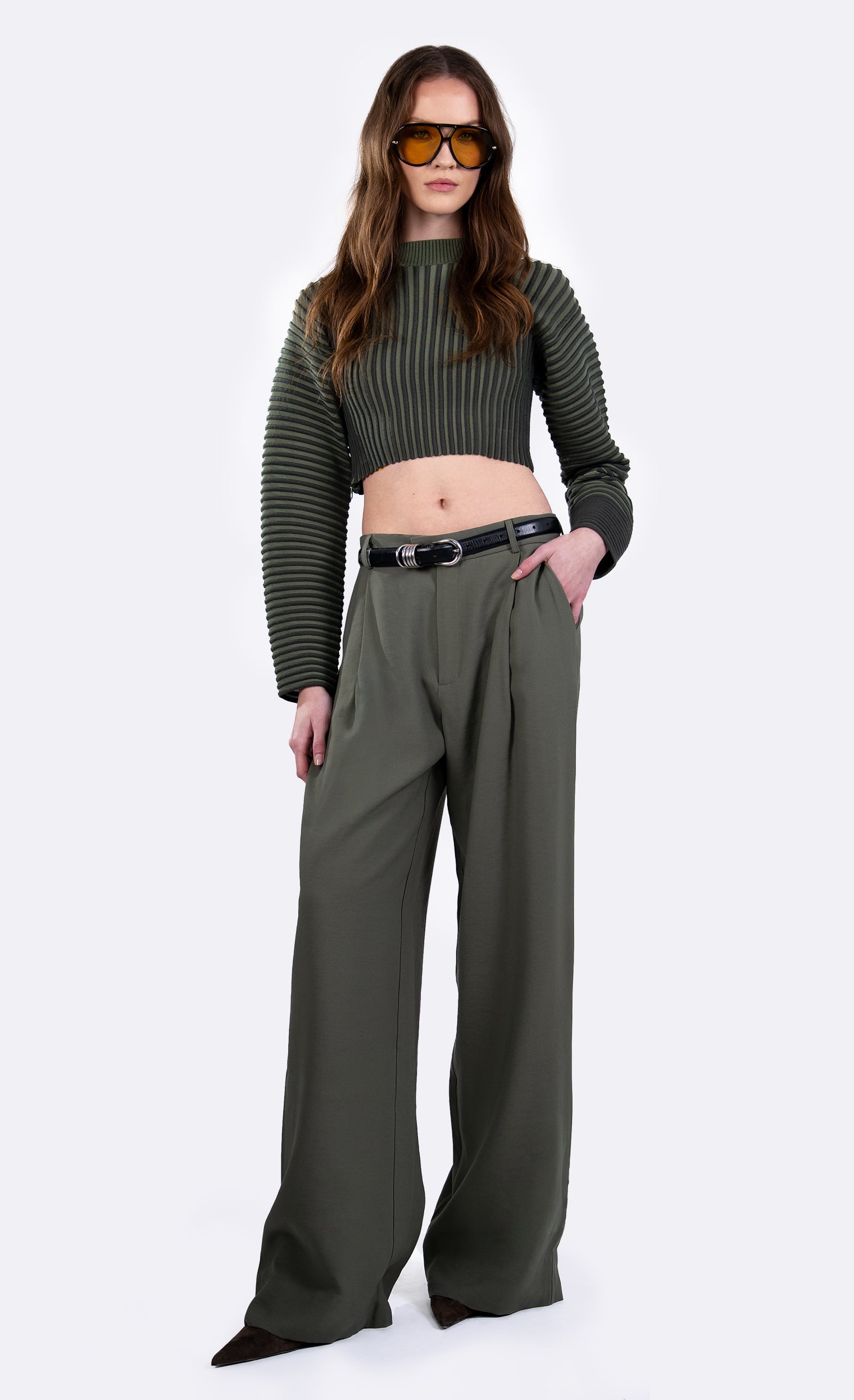 Alexis Trouser - Olive PANT Nonchalant Label